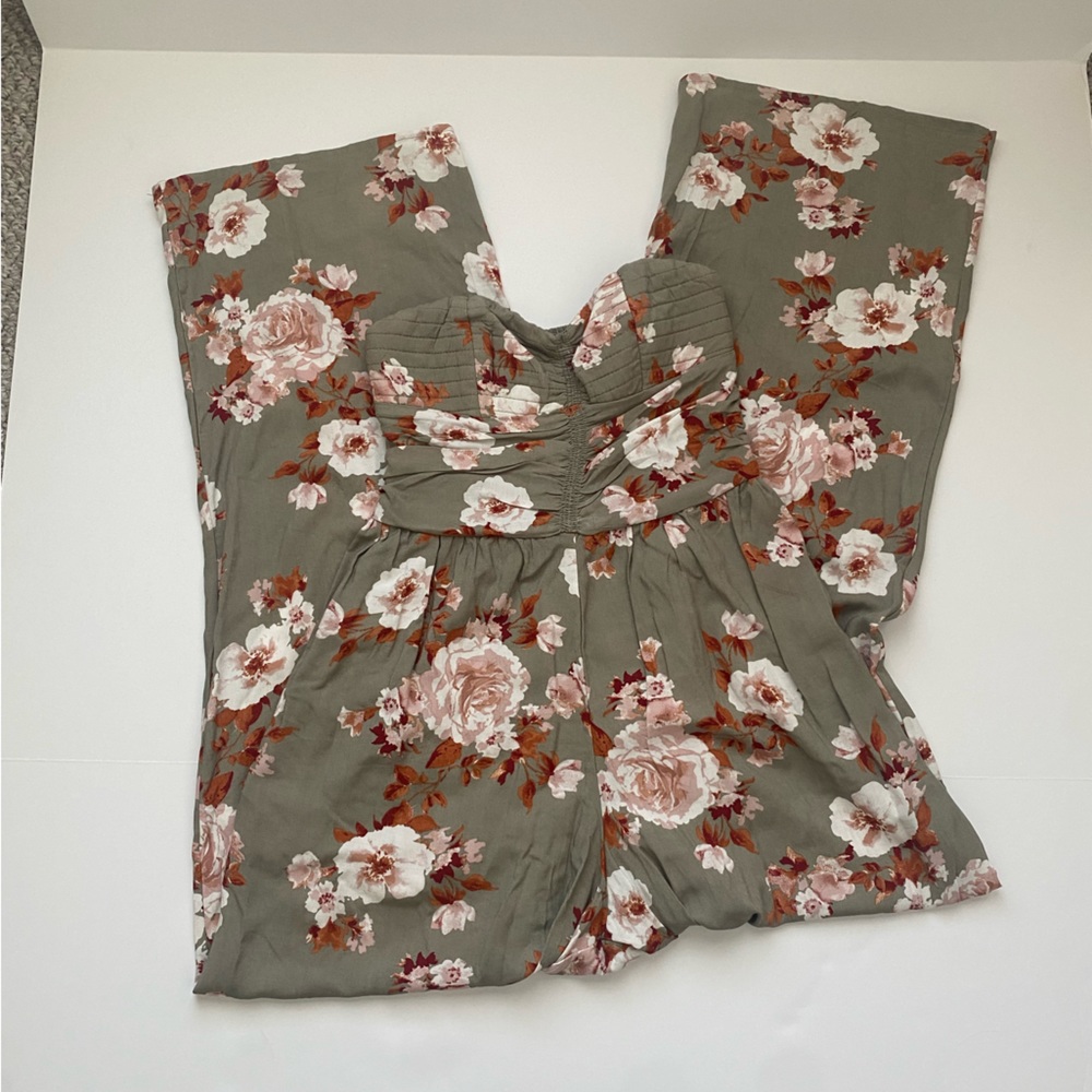 Band of Gypsies - Strapless Floral Jumpsuit